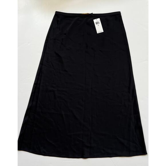Lauren Ralph Lauren Dresses & Skirts - Polo Ralph Lauren Amla Bias Cut Satin Midi Skirt In Polo Black Size 14 $298
